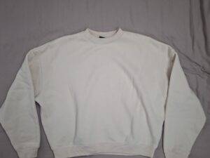 Boxy Fit Cream Sweatshirt